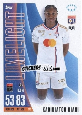 Sticker Kaddiatou Diani - UEFA Champions League & Europa League 2023-2024. Match Attax Extra
 n. 173 - Topps