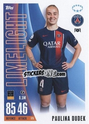 Cromo Paulina Dudek - UEFA Champions League & Europa League 2023-2024. Match Attax Extra
 n. 175 - Topps