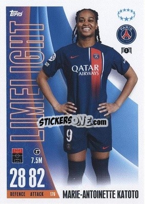 Sticker Marie-Antoinette Katoto - UEFA Champions League & Europa League 2023-2024. Match Attax Extra
 n. 176 - Topps