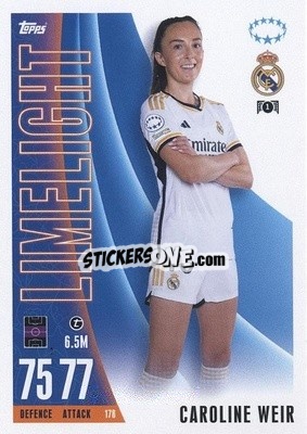 Sticker Caroline Weir - UEFA Champions League & Europa League 2023-2024. Match Attax Extra
 n. 178 - Topps