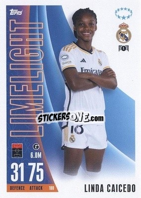 Sticker Linda Caicedo - UEFA Champions League & Europa League 2023-2024. Match Attax Extra
 - Topps