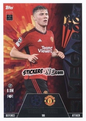 Sticker Rasmus Højlund - UEFA Champions League & Europa League 2023-2024. Match Attax Extra
 n. 186 - Topps