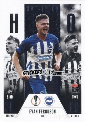 Sticker Evan Ferguson - UEFA Champions League & Europa League 2023-2024. Match Attax Extra
 n. 195 - Topps