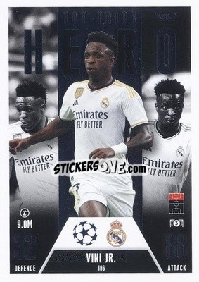Sticker Vini Jr. - UEFA Champions League & Europa League 2023-2024. Match Attax Extra
 n. 196 - Topps