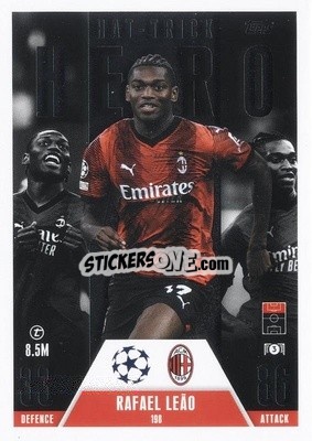 Sticker Rafael Leão - UEFA Champions League & Europa League 2023-2024. Match Attax Extra
 n. 198 - Topps
