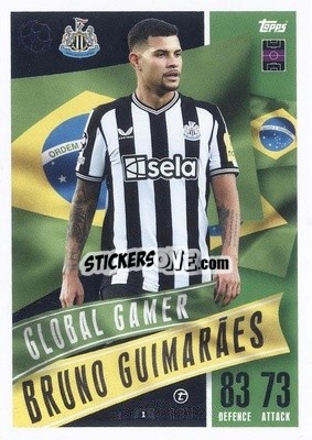 Sticker Bruno Guimarães - UEFA Champions League & Europa League 2023-2024. Match Attax Extra
 n. 200 - Topps