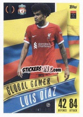 Sticker Luis Díaz - UEFA Champions League & Europa League 2023-2024. Match Attax Extra
 n. 201 - Topps
