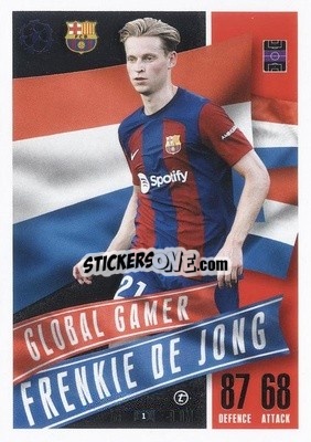 Sticker Frenkie de Jong - UEFA Champions League & Europa League 2023-2024. Match Attax Extra
 n. 203 - Topps