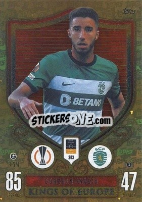 Sticker Gonçalo Inacio - UEFA Champions League & Europa League 2023-2024. Match Attax Extra
 n. 303 - Topps