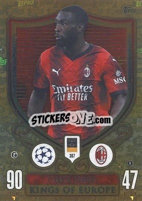 Sticker Fikayo Tomori - UEFA Champions League & Europa League 2023-2024. Match Attax Extra
 n. 307 - Topps