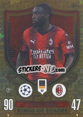 Cromo Fikayo Tomori - UEFA Champions League & Europa League 2023-2024. Match Attax Extra
 - Topps