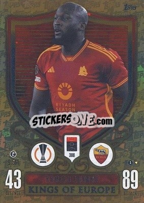 Sticker Romelu Lukaku - UEFA Champions League & Europa League 2023-2024. Match Attax Extra
 n. 308 - Topps