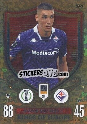 Sticker Nikola Milenković - UEFA Champions League & Europa League 2023-2024. Match Attax Extra
 n. 309 - Topps