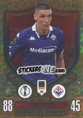 Figurina Nikola Milenković - UEFA Champions League & Europa League 2023-2024. Match Attax Extra
 - Topps