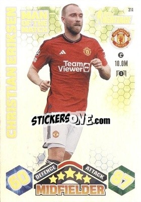 Sticker Christian Eriksen - UEFA Champions League & Europa League 2023-2024. Match Attax Extra
 n. 314 - Topps
