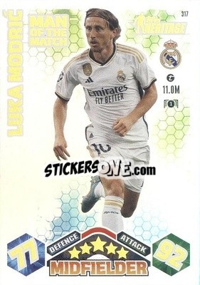 Sticker Luka Modrić - UEFA Champions League & Europa League 2023-2024. Match Attax Extra
 n. 317 - Topps