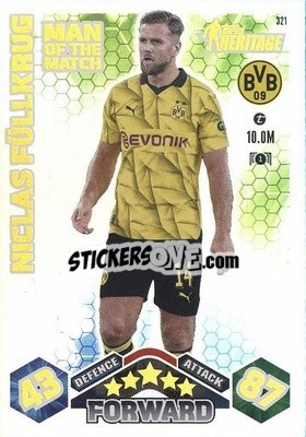 Sticker Niclas Füllhrug - UEFA Champions League & Europa League 2023-2024. Match Attax Extra
 n. 321 - Topps