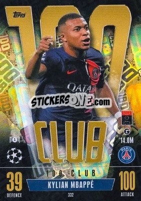 Sticker Kylian Mbappé - UEFA Champions League & Europa League 2023-2024. Match Attax Extra
 n. 332 - Topps
