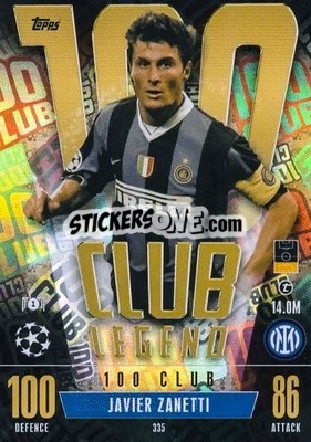 Sticker Javier Zanetti - UEFA Champions League & Europa League 2023-2024. Match Attax Extra
 - Topps