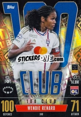 Sticker Wendie Renard - UEFA Champions League & Europa League 2023-2024. Match Attax Extra
 n. 340 - Topps