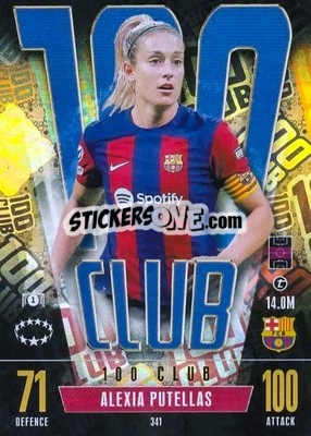 Sticker Alexia Putellas - UEFA Champions League & Europa League 2023-2024. Match Attax Extra
 n. 341 - Topps