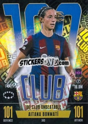 Sticker Aitana Bonmatí - UEFA Champions League & Europa League 2023-2024. Match Attax Extra
 n. 343 - Topps