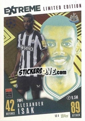 Sticker Alexander Isak - UEFA Champions League & Europa League 2023-2024. Match Attax Extra
 n. LE4 - Topps