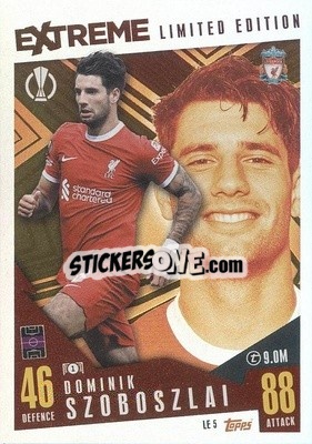 Sticker Dominik Szoboszlai - UEFA Champions League & Europa League 2023-2024. Match Attax Extra
 n. LE5 - Topps