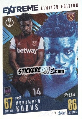 Cromo Mohammed Kudus - UEFA Champions League & Europa League 2023-2024. Match Attax Extra
 - Topps