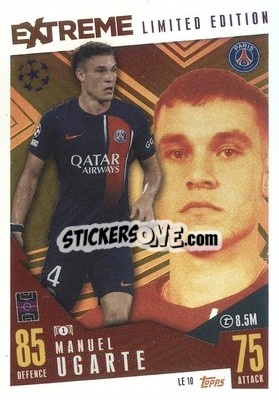 Sticker Manuel Ugarte - UEFA Champions League & Europa League 2023-2024. Match Attax Extra
 n. LE10 - Topps