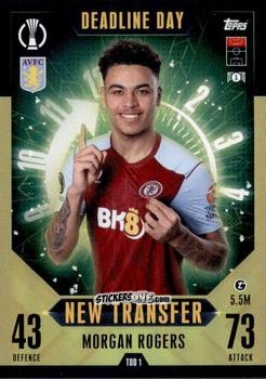 Cromo Morgan Rogers - UEFA Champions League & Europa League 2023-2024. Match Attax Extra
 n. TDD1 - Topps