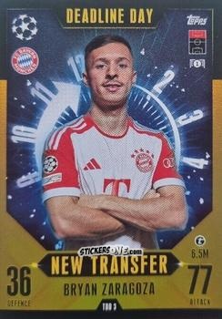 Cromo Bryan Zaragoza - UEFA Champions League & Europa League 2023-2024. Match Attax Extra
 n. TDD3 - Topps