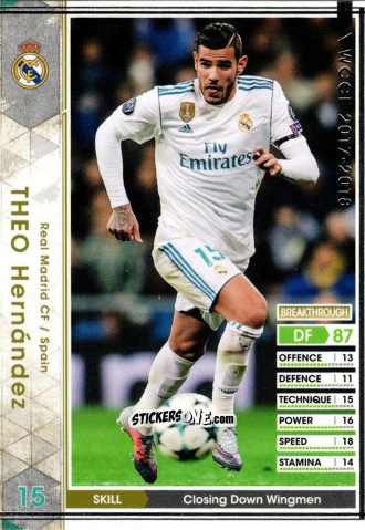 Sticker Theo Hernández - Sega World Club Champion Football 2017-2018
 n. A47 - Panini