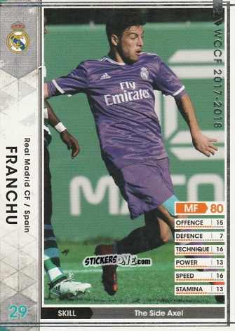 Cromo Franchu - Sega World Club Champion Football 2017-2018
 n. A48 - Panini