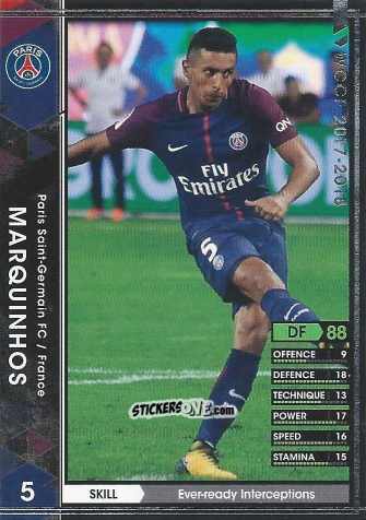 Sticker Marquinhos - Sega World Club Champion Football 2017-2018
 n. 53 - Panini