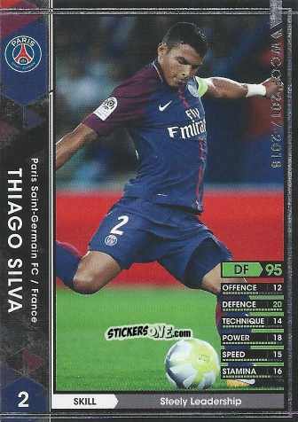 Sticker Thiago Silva - Sega World Club Champion Football 2017-2018
 n. 55 - Panini