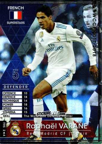 Sticker Raphael Varane - Sega World Club Champion Football 2017-2018
 n. FRS2 - Panini