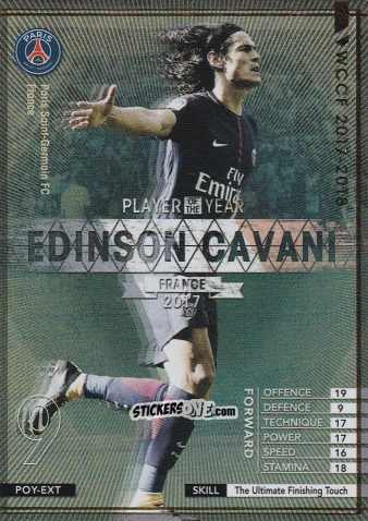 Figurina Edinson Cavani - Sega World Club Champion Football 2017-2018
 n. POY-EXT - Panini