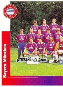 Sticker Mannschaftsbild links - German Football Bundesliga 1995-1996 - Panini