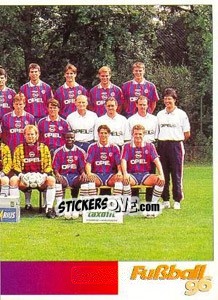 Sticker Mannschaftsbild rechts - German Football Bundesliga 1995-1996 - Panini