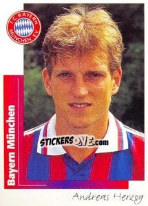 Cromo Andreas Herzog - German Football Bundesliga 1995-1996 - Panini