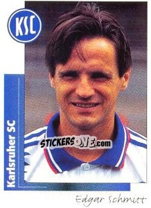 Sticker Edgar Schmitt - German Football Bundesliga 1995-1996 - Panini
