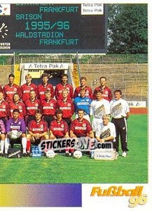 Sticker Mannschaftsbild rechts - German Football Bundesliga 1995-1996 - Panini