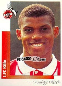 Cromo Sunday Oliseh - German Football Bundesliga 1995-1996 - Panini