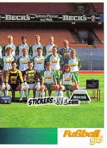 Sticker Mannschaftsbild rechts - German Football Bundesliga 1995-1996 - Panini