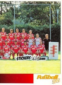 Sticker Mannschaftsbild rechts - German Football Bundesliga 1995-1996 - Panini