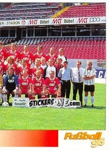 Sticker Mannschaftsbild rechts - German Football Bundesliga 1995-1996 - Panini