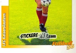 Cromo Bernd Hollerbach unten - German Football Bundesliga 1995-1996 - Panini