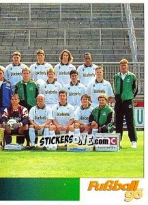 Sticker Mannschaftsbild rechts - German Football Bundesliga 1995-1996 - Panini
