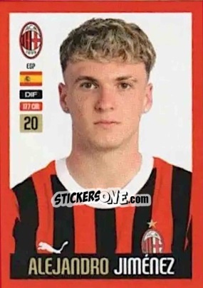 Cromo Alejandro Jimenez - A.C. Milan 2023-2024
 n. 16 - Euro Publishing